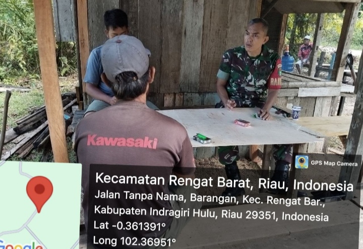Melalui Komsos, Babinsa Koramil 01/Rengat Pererat Hubungan dengan Warga Binaan