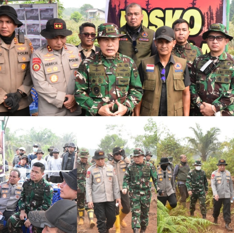 Karhutla Seluas 150 Hektare di Desa Pulau Jumat Inhu Pangdam XIX/TT Langsung Tinjau