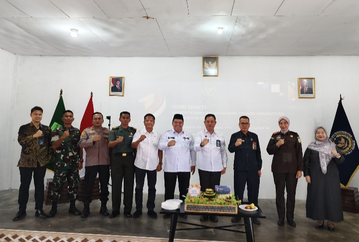 Dandim 0302/ Inhu Diwakili Pasi Ops Hadiri Syukuran Hari Bhakti kementrian Imigrasi Dan Permasyarakatan Ke-1