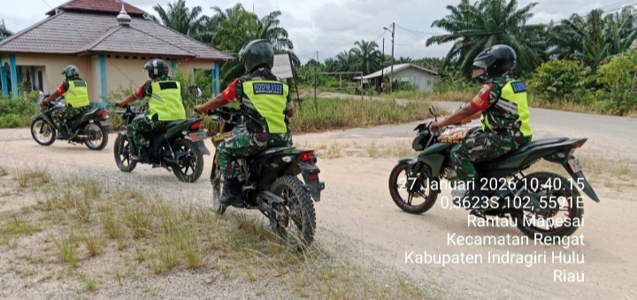 Setiap Harinya Babinsa Koramil 01/Rengat Smakin Gencarkan Patroli Karhutla