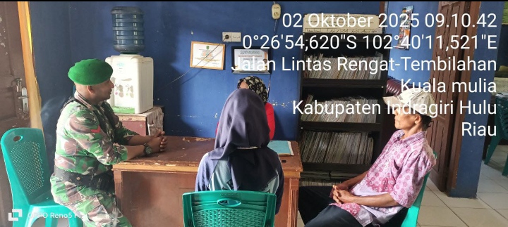 Babinsa Terus Jalin Hubungan Baik Antara TNI Dan  Masyarakat Diwilayah Desa Binaan