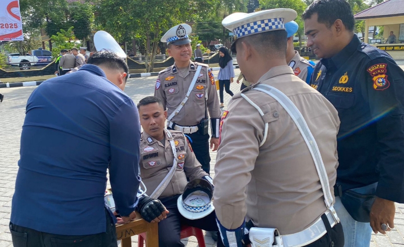 Polres Inhu Cek Kesehatan Personel Untuk Maksimalkan Pelaksanaan OK Saat Bertugas