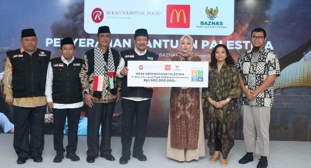 PT Rekso Nasional Food Berikan Bantuan Warga Gaza di Pelastina Melalui BAZNAS